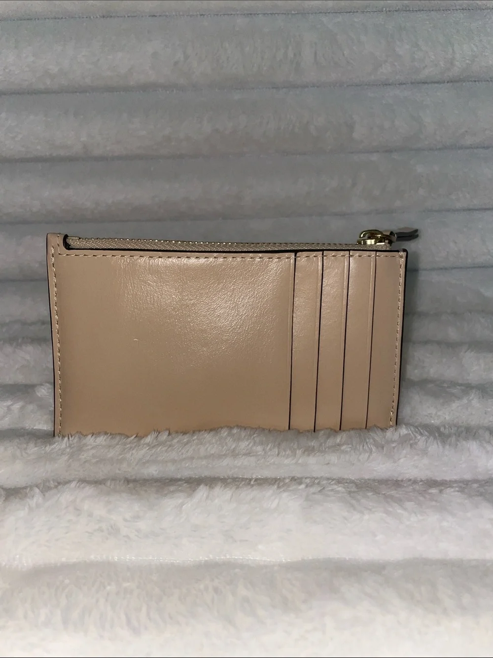 NWOT Tory Burch Quilted Card Holder Vanilla Soft Serve